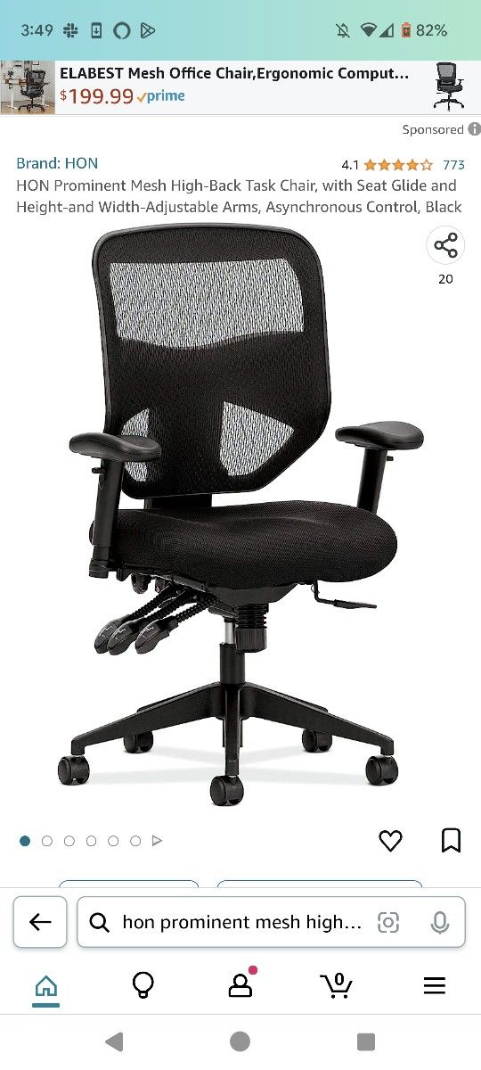 Brand New Hon Prominent Mesh Office Chair