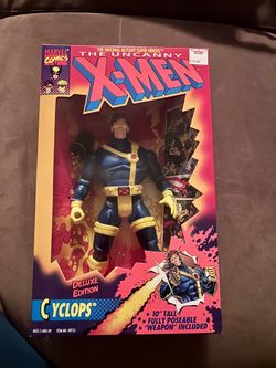 1993 Toy Biz The Uncanny X-Men Deluxe Edition 10" Cyclops Action Figure in its original box