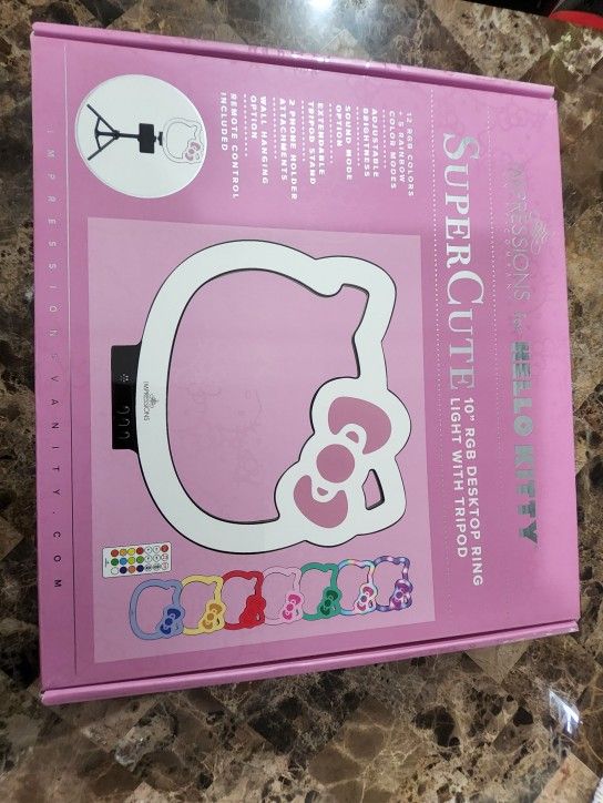 Impressions Vanity Hello Kitty 10 inch RGB Desk Ring Light