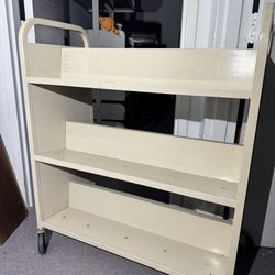 Tan Book Cart