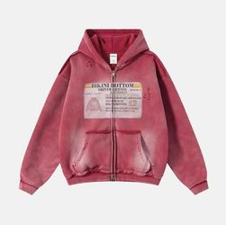 Vintage Graphic Acid Wash Jacket – Streetwear Outerwear