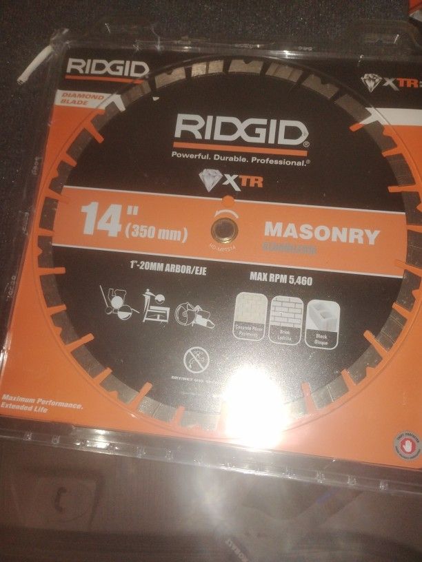 Ridgid Powerful 14" Diamond Blad