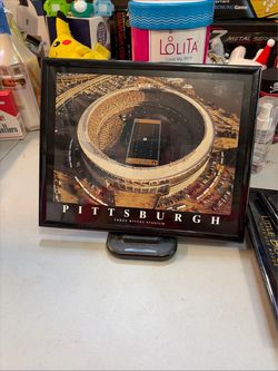 Pittsburgh Three Rivers Stadium Framed Aerial Photo