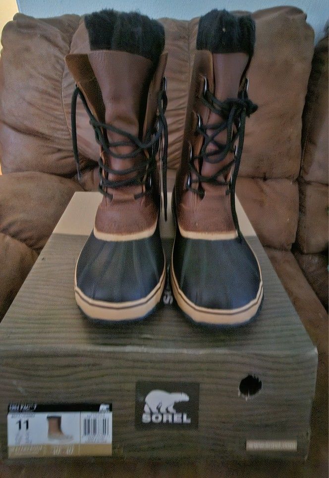 SOREL Men's 1964 PAC T NM1439-200 Leather Waterproof Snow Boots Size 11