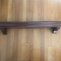 Pbkids Classic Floating  Solid Wood Shelves Espresso 3 Ft