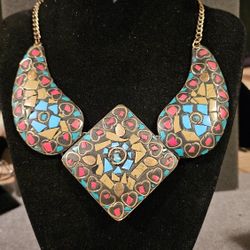 Chroma Necklace  W/ Earrings