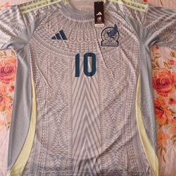 Men's adidas #10 Alexis Vega Green Mexico National Team 2024 Away Player Jersey