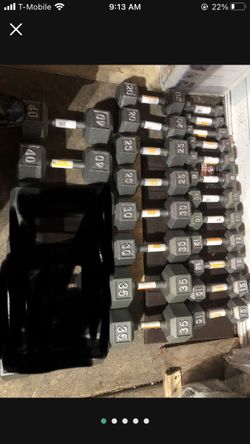 Dumbbells New In Boxes $1/Lb 3-40lbs