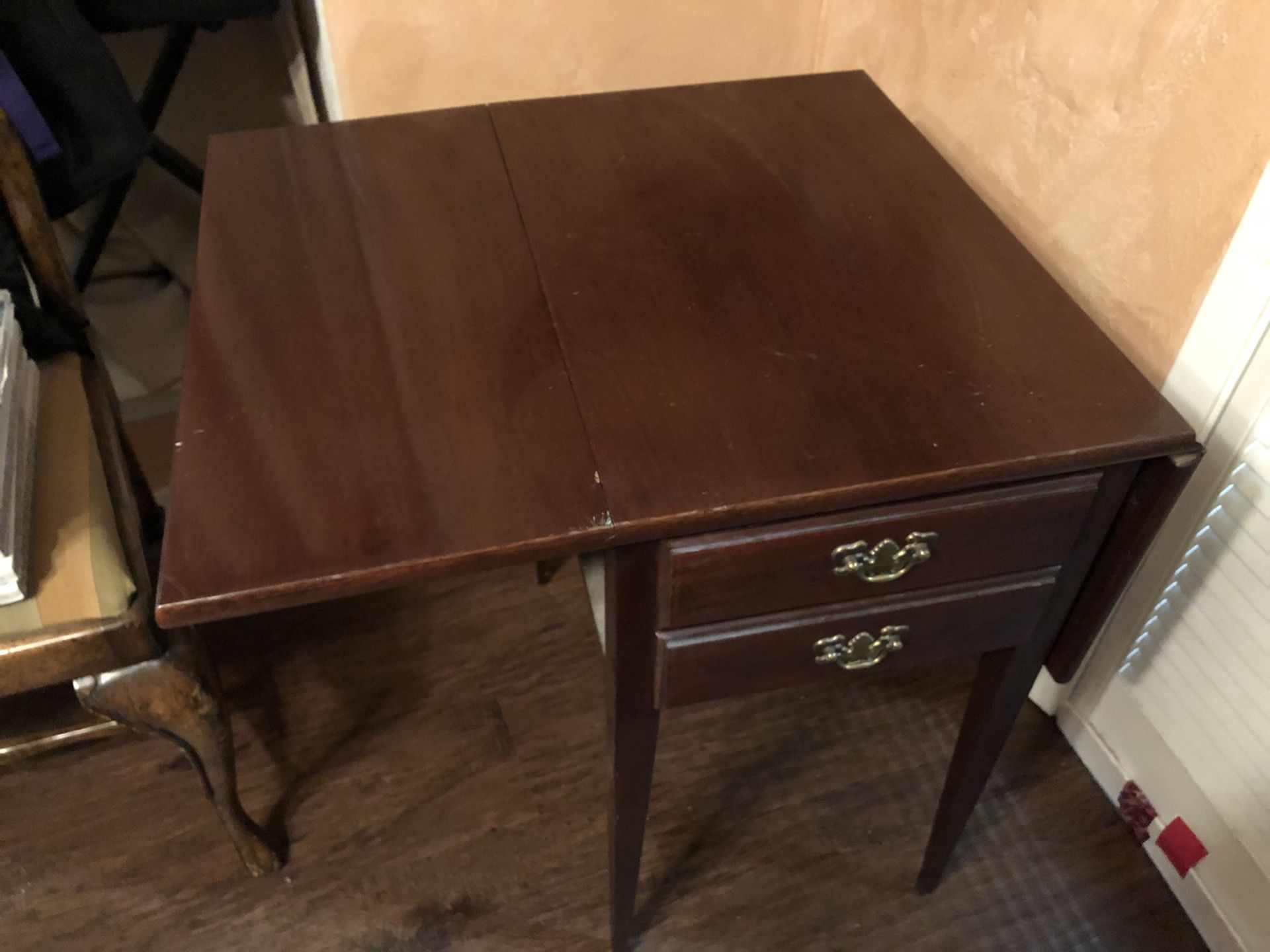 Drop Leaf Table with Drawer