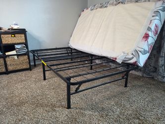 Twin Size Iron Bed Frame + Comfortable Mattress | Moving Sale