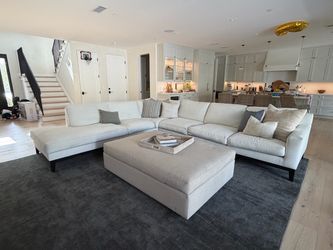 Light beige L-shape sectional couch