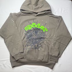 Slate grey Sp5der hoodie men’s size large
