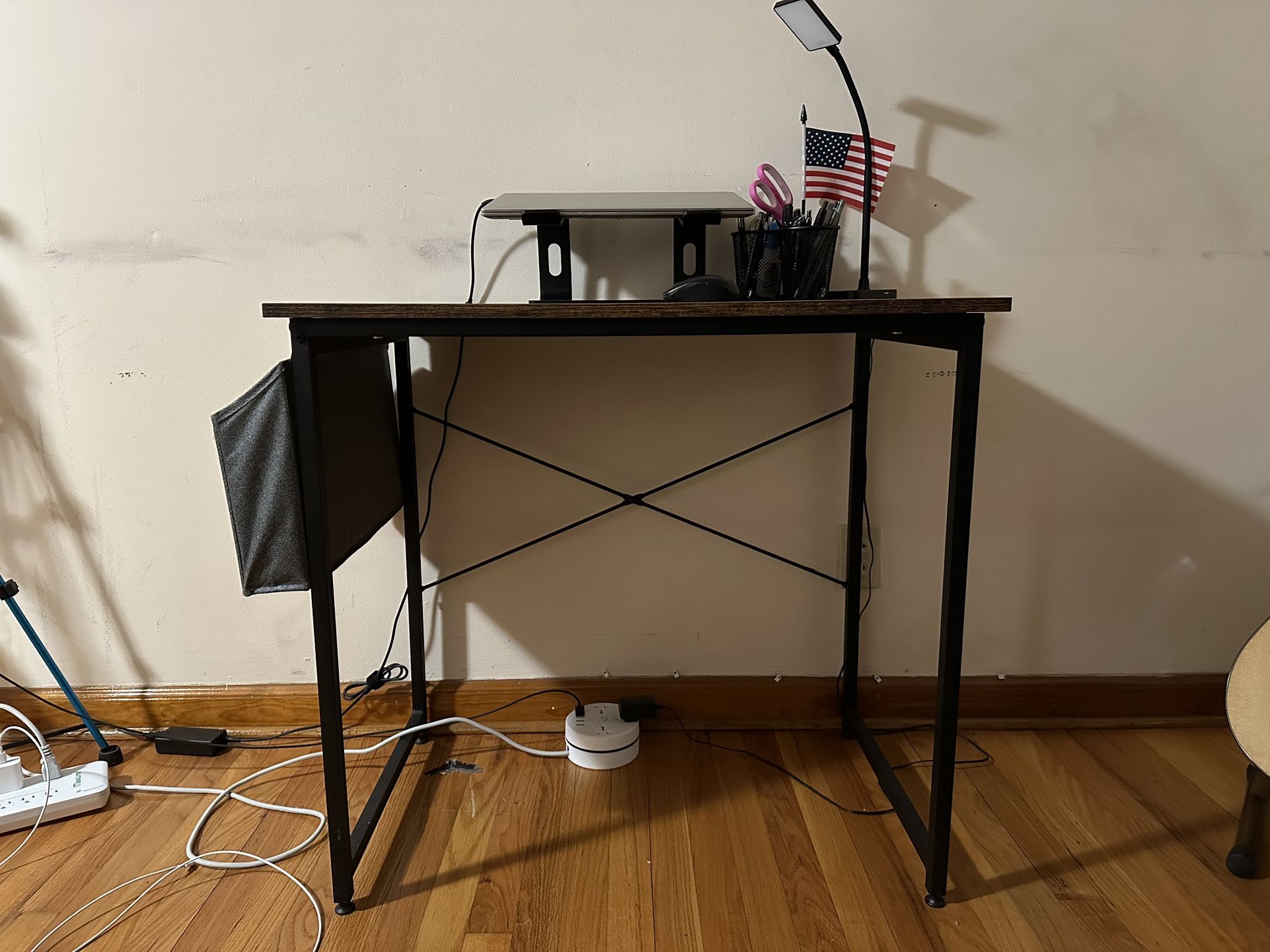 Computer Small Office Desk 32 Inch Writing Study Work with Storage Bag,