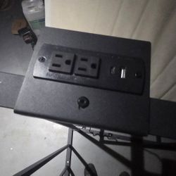 Heavy-Duty Adjustable Metal Bed Frame w/ Built-In Power + USB Ports