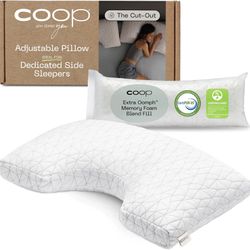 Coop Home Goods The Original Cut-Out Adjustable Pillow, QUEEN Size