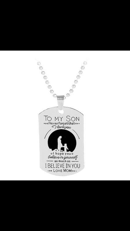 Get your sons Dog-tag necklace today!