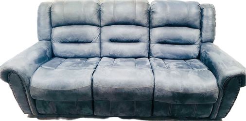 Gray Fabric Reclining 2 Sofas