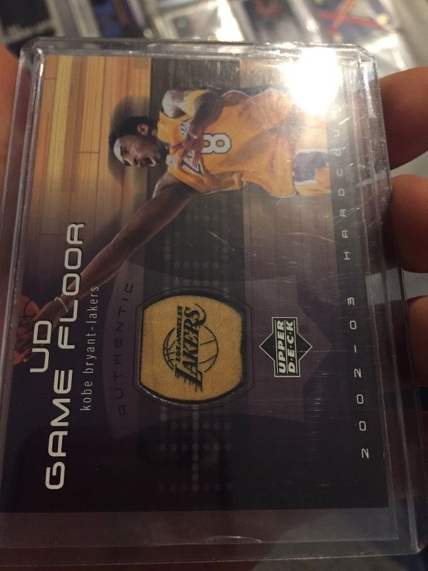 Kobe game used floor card