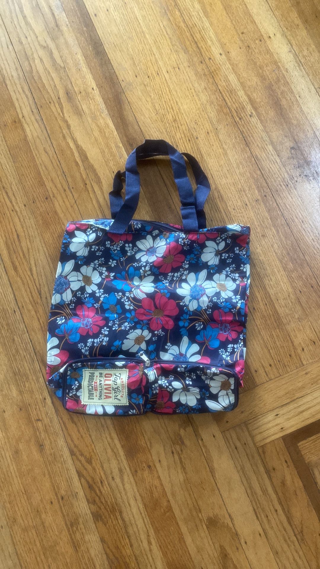 “Olivia”Foldable Zipper Tote Shopping Bag