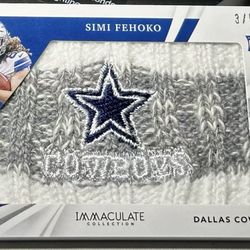 2021 Immaculate Simi Fehoko Rookie RC Jumbo Sock Patch /5 Dallas Cowboys
