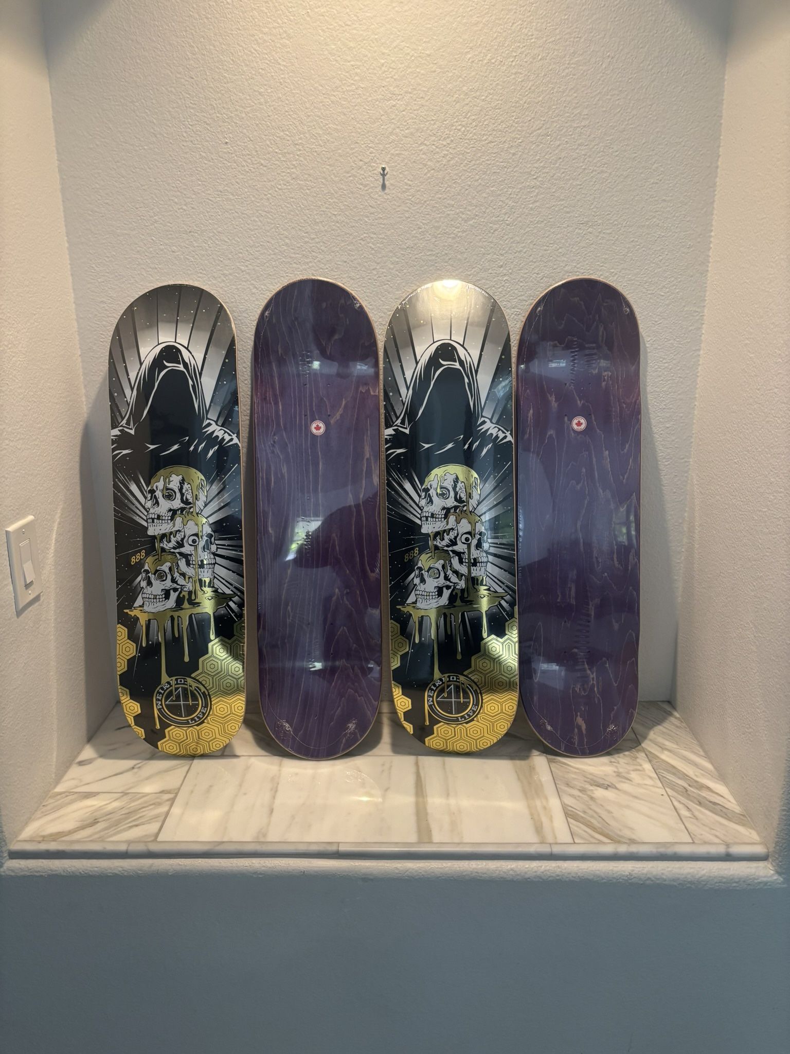 Grim Skull Skateboard (perfect For Christmas)