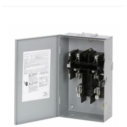 Eaton Electrical DG222NRB 120/240 VAC 60 Amp 7.5 to 15 Hp 2-Pole 3-Wire Fusible Single Throw Safety Switch 