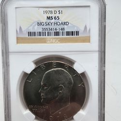 ​1978-D Eisenhower Dollar - NGC MS65 (Big Sky Hoard)
