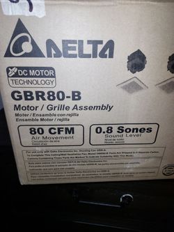 DELTA GBR80-B MOTOR GRILL ASSEMBLY