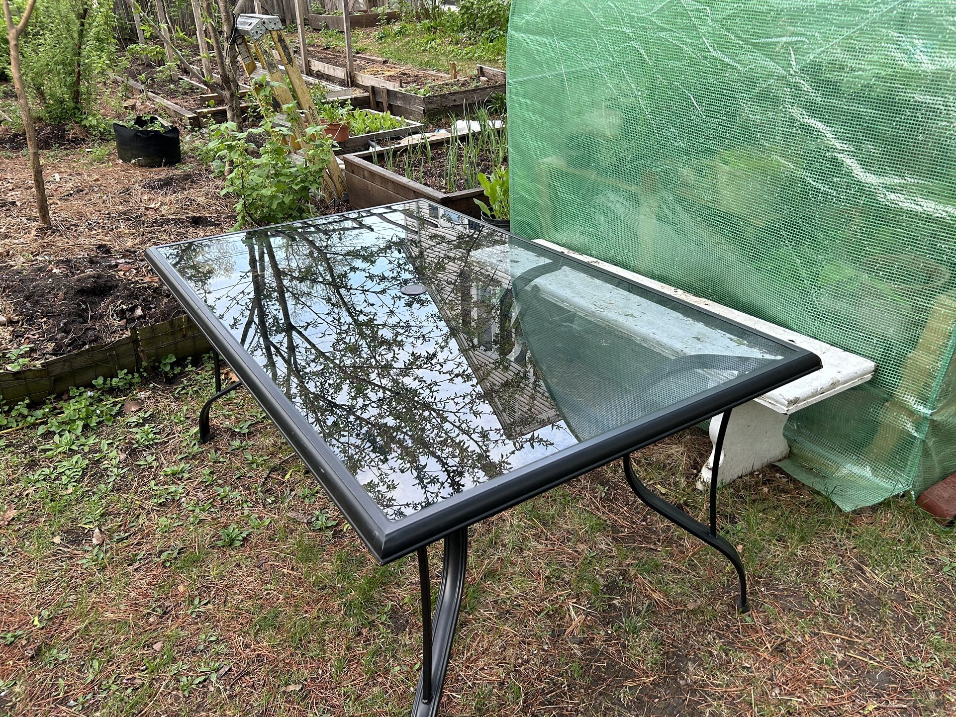 Outdoor Glass Table