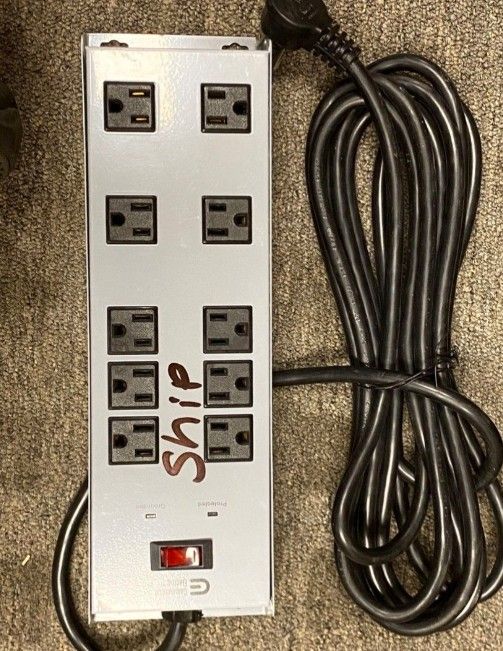 Commercial Electric 15 ft. 10-Outlet All Metal Surge Protector