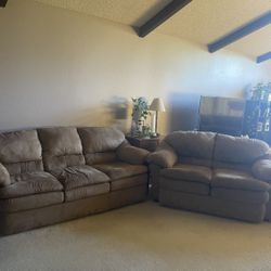 Love Seat and Matching Sofa 
