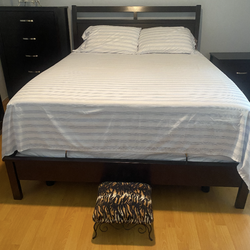 Queen size bed frame, and adjustable mattress