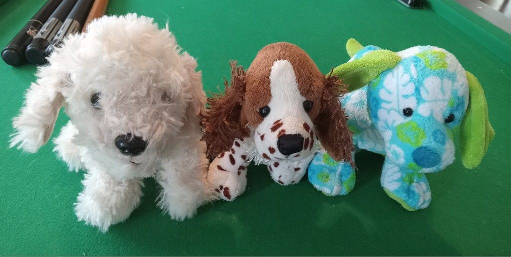 Blonde Cookapoo, Brown And White Dog, Tropical Island Pup Webkinz Plush Stuffed Animal Collectibles No Codes Like New $25 For All 3