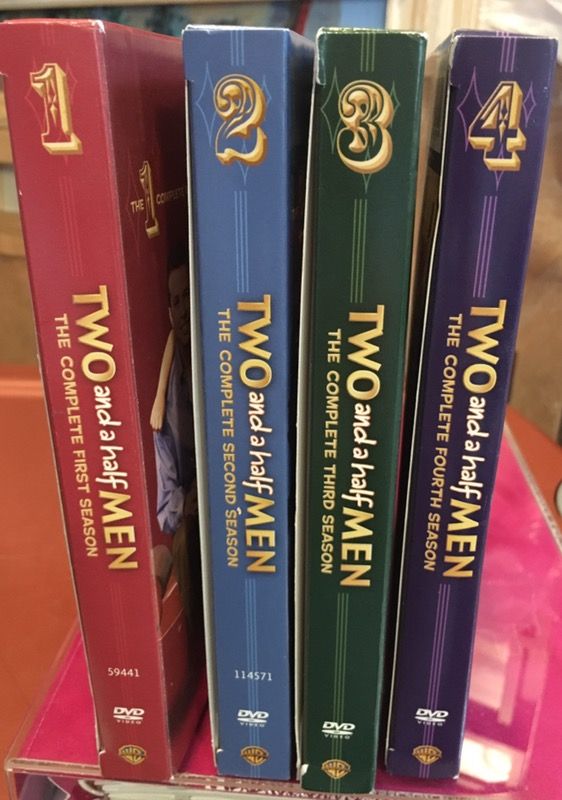 DVD "Two and A Half Men" Seasons 1-4. Boxed in brand new condition. Played once. Great gift and great deal at $10.00. Pick up in Middletown.