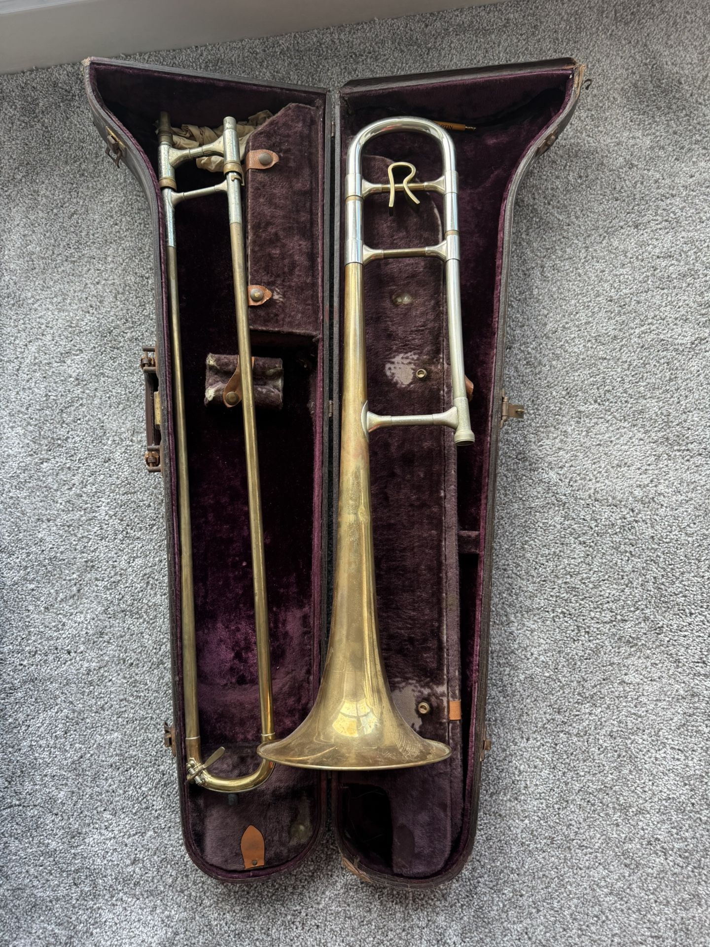 Original Antique Vintage Reynolds Contempora Brass Trombone With Case