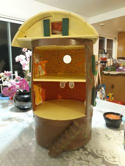Vintage hand made doll house
