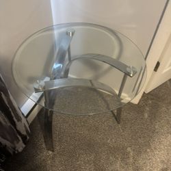 Glass End Table And Coffee Table