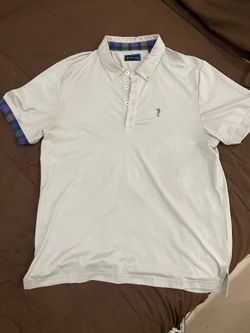 William Murray polo shirt with tartan collar