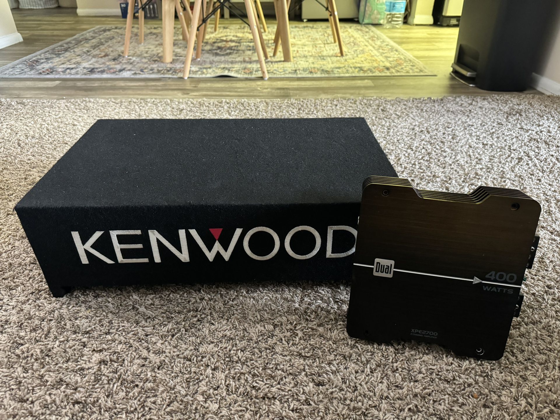 KENWOOD WBOX 120 w/ Dual Amp 400 watts