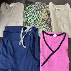 Lot of scrubs and free jacket Large