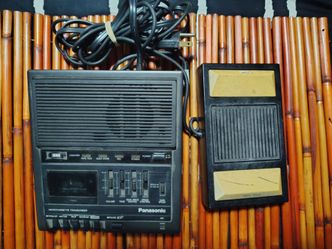 Panasonic RR-830 Cassette Transcriber Variable Speed Control w Foot Pedal Tested