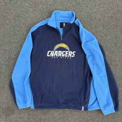 Vintage Reebok San Diego Chargers Fleece Quarter Zip Sweatshirt (size Large Men’s)