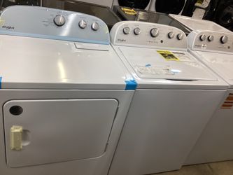 Whirlpool 3.5 cu.ft. Top Load Washer and 7.0 cu.ft. Electric Dryer Set New Scratch and Dent