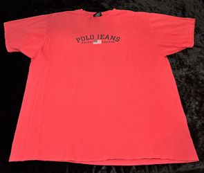 Mens XL Vintage 90s Polo Jeans Ralph Lauren Black Logo Tshirt