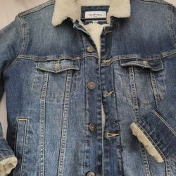 Goodfellow "Sherpa Lined" Denim Jacket, Small