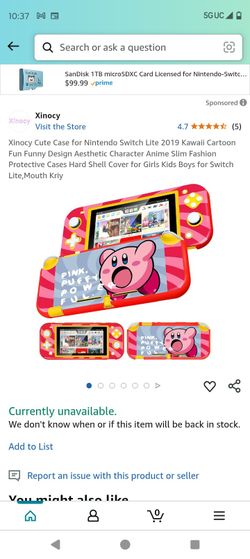 Case Cover For Switch Lite 