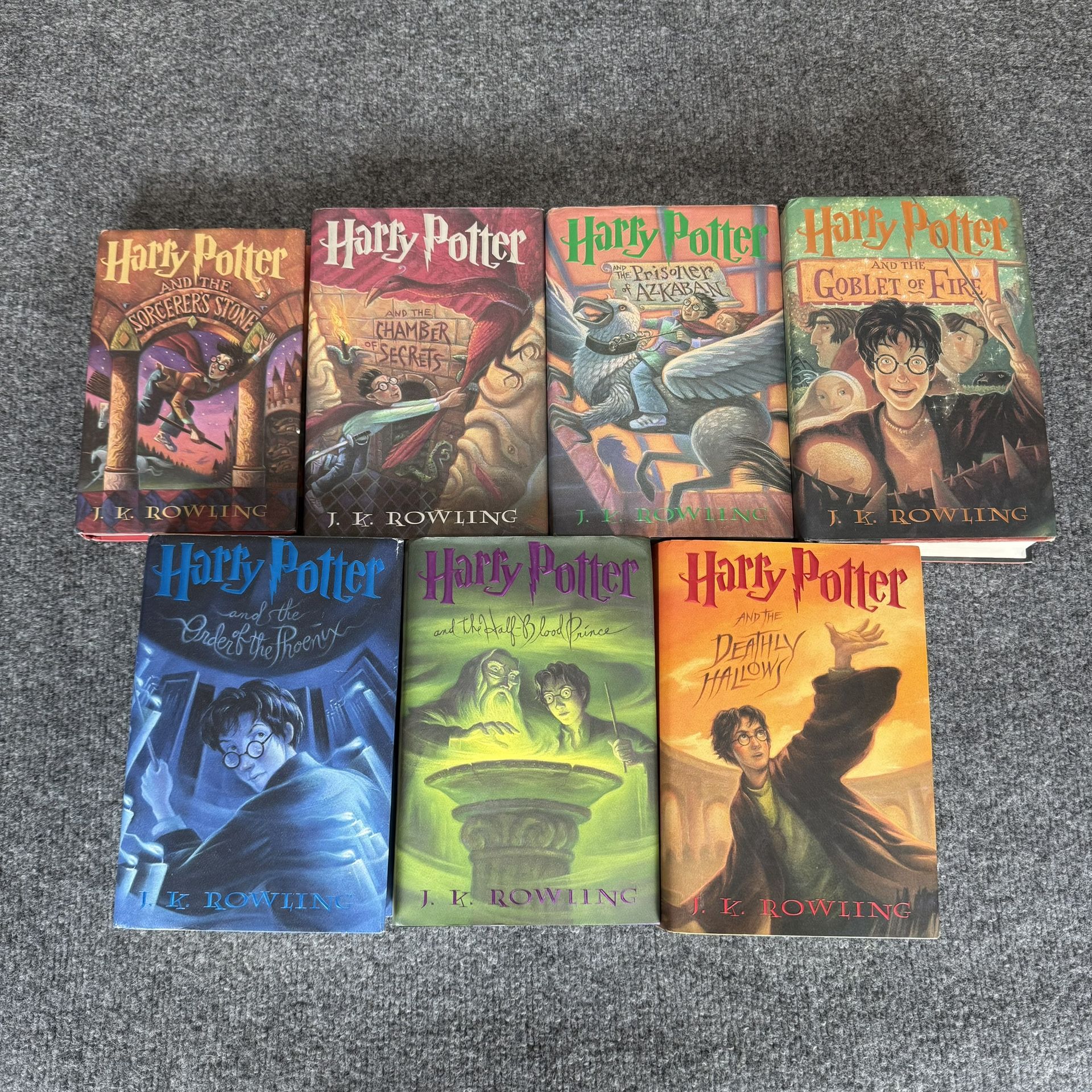 Harry Potter Book Set 1-7 J.K. Rowling Scholastic Complete Collection Hardcover