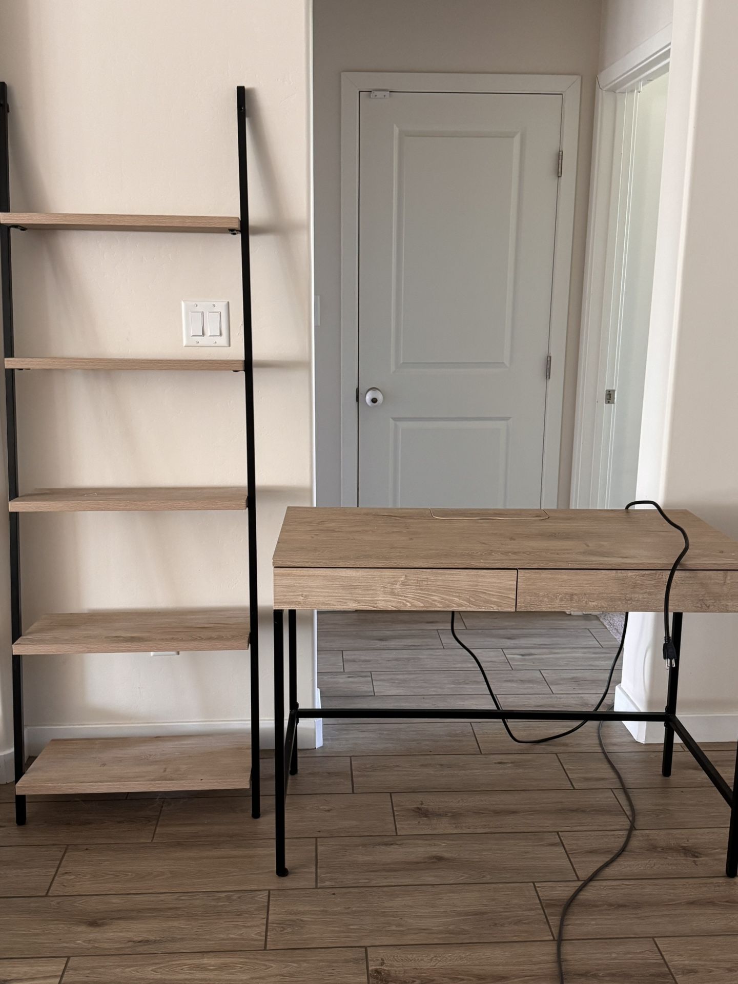 Writing desk and Bookshelf