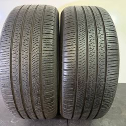V696  245 50 19 105H  Pirelli Pzero  2 Used Tires 60%-70% Tread 