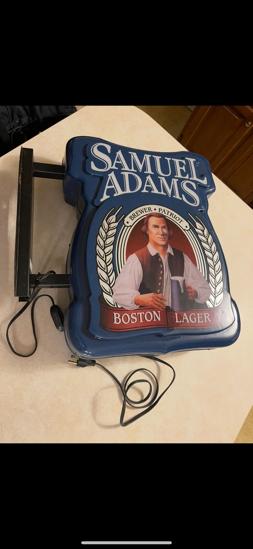 Lighted Samuel Adams Boston Lager Beer Sign